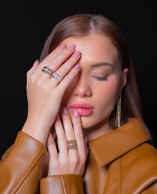 Baton Pear Ring
