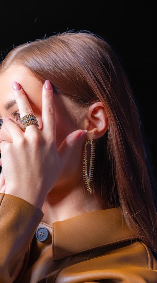 Semi Spike Earrings